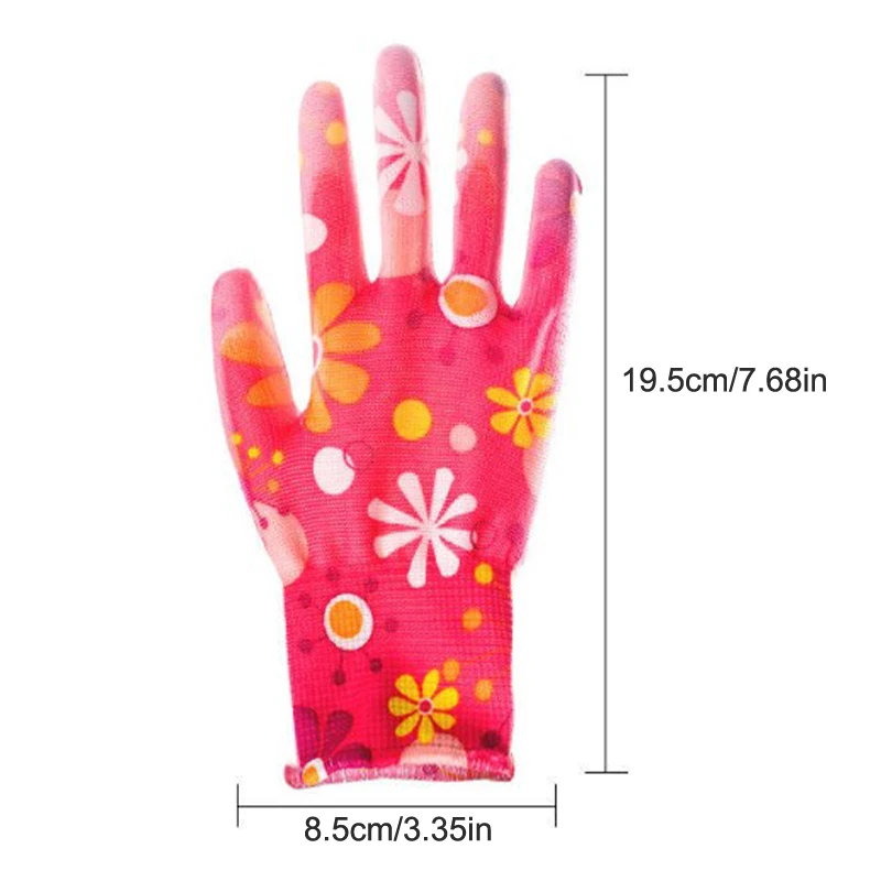 Planting Yard Cleaning Palm-Coated Floral Garden Gloves Women Non-Slip Working Gloves Non-Slip Household Labor Protection Glove