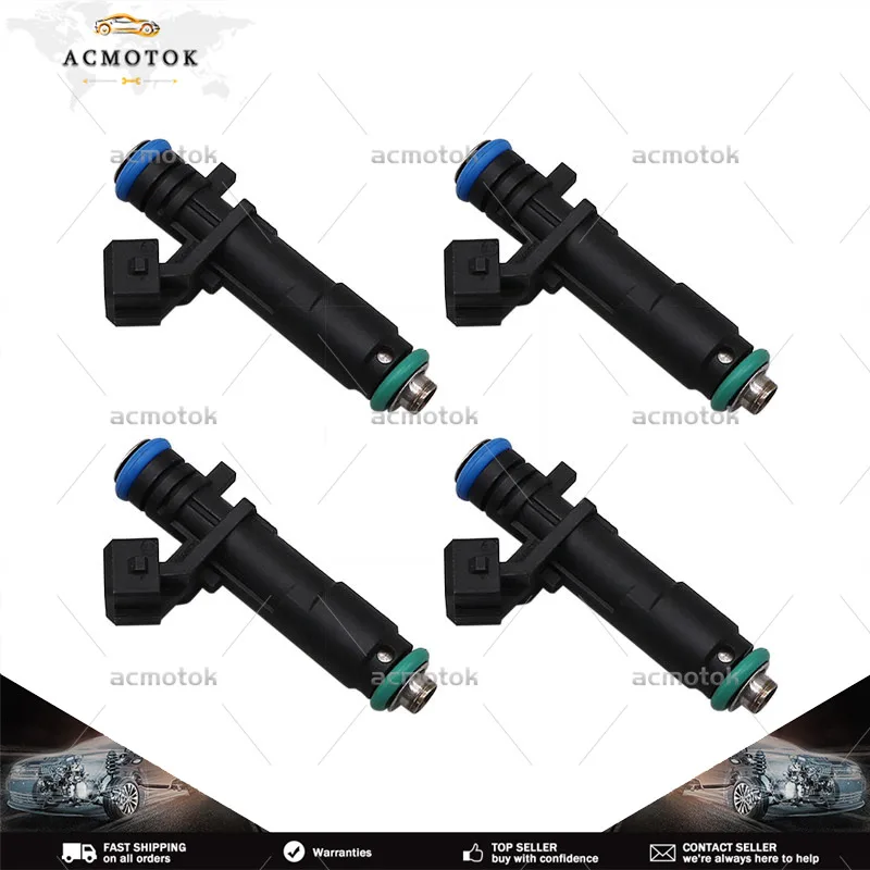 SET OF 4 96800843 Fuel Injector For 2011-2015 Chevrolet Spark 1.2L