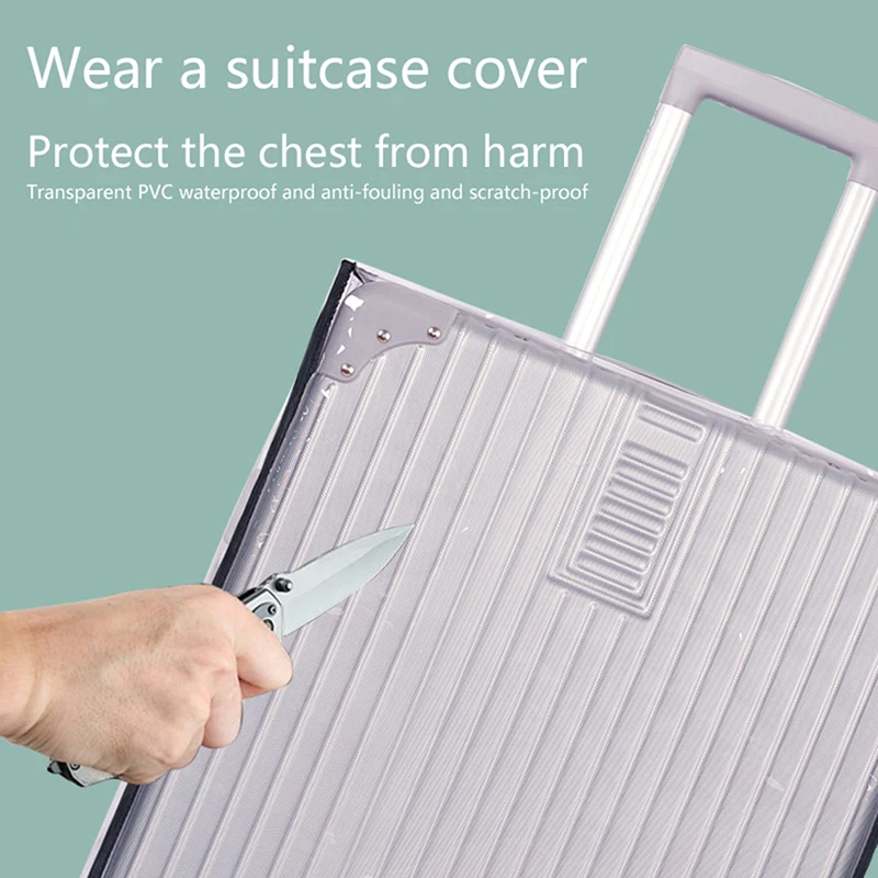 Juste de Protection de Bagages en PVC, Anti-Poussière, Anti-Rayures, Résistante à l\'Usure, pour Valise Trolley, 1 Pièce