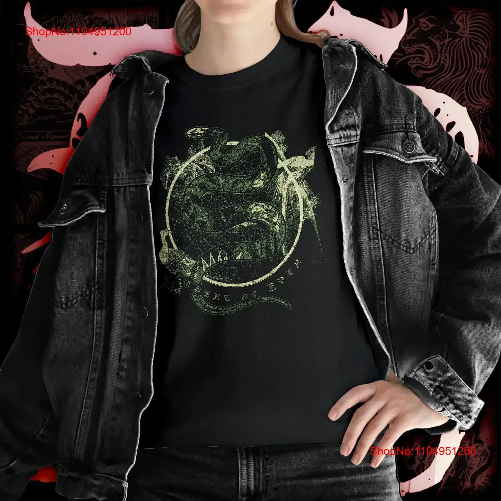 

Футболка «Змея Идена», черный металл, бретлизм, уличная одежда, дизайн, серия «Смерть», No 0, винтажная стильная дышащая графика