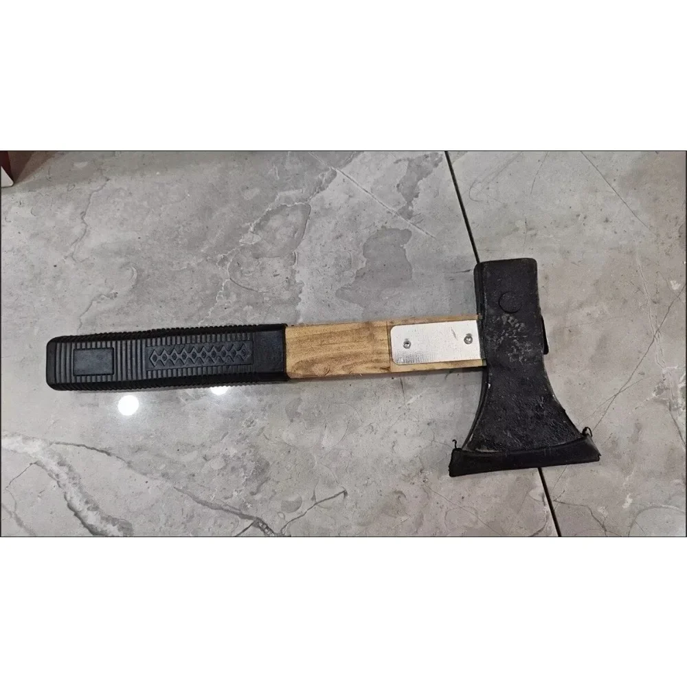 لتقطيع الحطب والأشجار والتخييم وفأس يدوي من الفولاذ الكربوني فأس مقبض خشبي معزز للاستخدام الخارجي #6