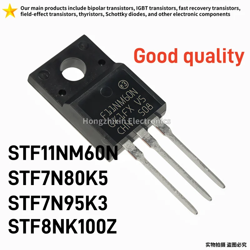 10CS NEW STF11NM60N STF7N80K5 STF7N95K3 STF8NK100Z TO-220F N‑Channel Power MOSFET Transistor For Switching Power Supply