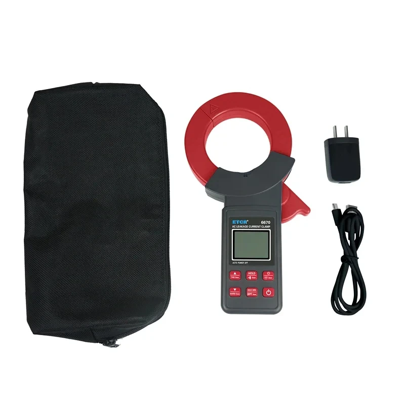 AC 300A/1200A/3000A AC Clamp Leakage Current Meter Frequency Test 40Hz -1kHz Rechargeable Battery