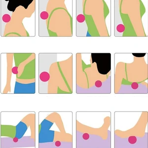 Conjunto De Bola De Fascia De Massagem De Amendoim, Kit De Treinamento De Tecido Profundo, Rolo De Músculo, Lacrosse, Rolo De Músculo, Após O Exercício 10 principais vendas bola costurada - №8