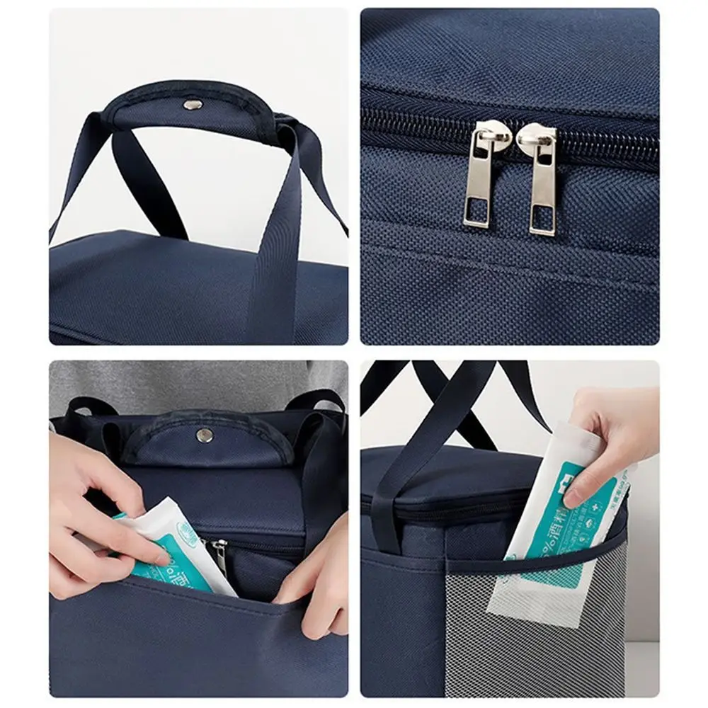 Lightweight Oxford Fabric Insulated Lunch Bag Adiabatic Large Capacity Food Storage Tote Ice Case Thickened Lunch Bag Office