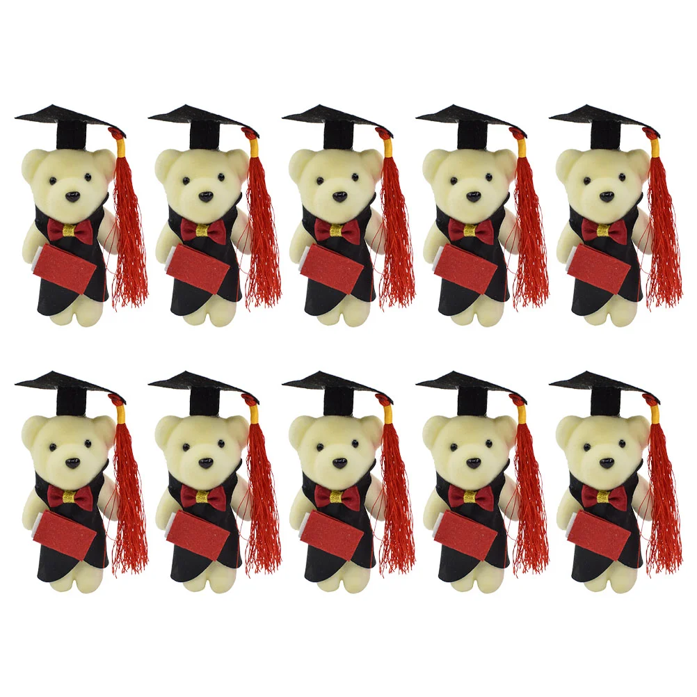 

10 Pcs Dr Bear Bulk Ornaments Graduation Adorn Luxury Lovely Decors Foam Graduate Baby Standing