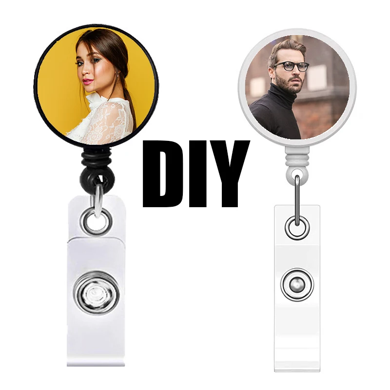 Customized Employee Work Badge badge reels retractable ID Card Holder Vertical Holders With Lanyard Neck Strap Staff Card