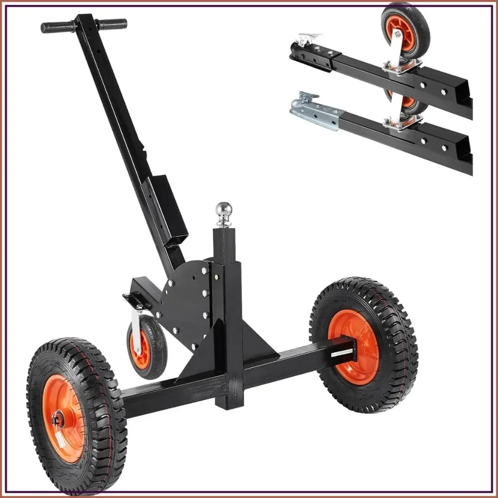 Trailer Dolly 1500lbs Tongue 2in1 Mover 2in Ball 16in Pneumatic Tires Universal Wheel Portable Tow for RV Car