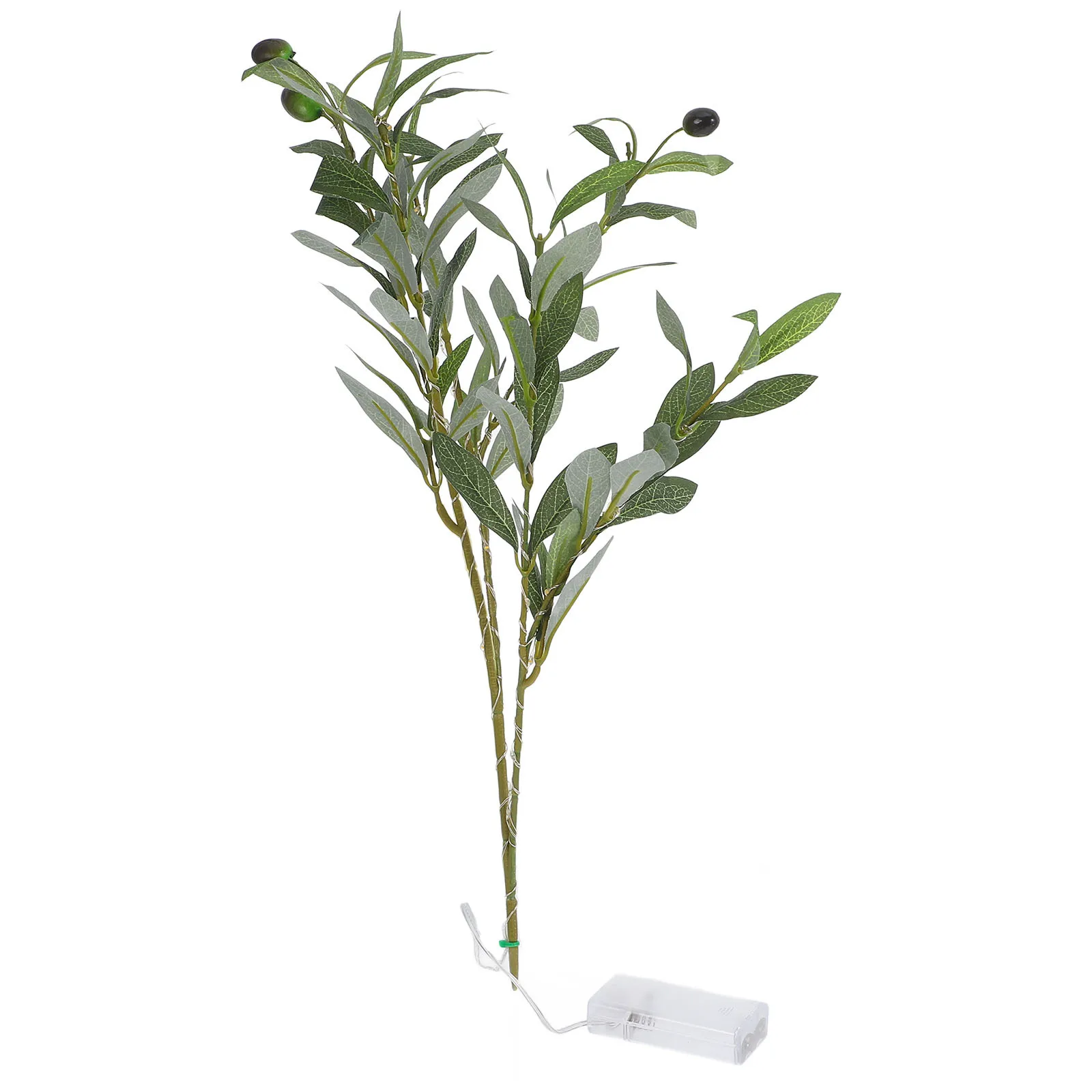 

Simulated Olive Leaf Night Light with Lifelike Branches LED Illuminated Greenery Stem for Vase Home Office Decor Artificial