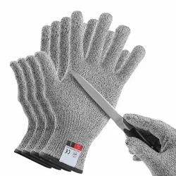 Guantes de trabajo de seguridad anticorte de 5 niveles, resistentes a Cortes, a prueba de Cortes, cocina, jardín, carnicero