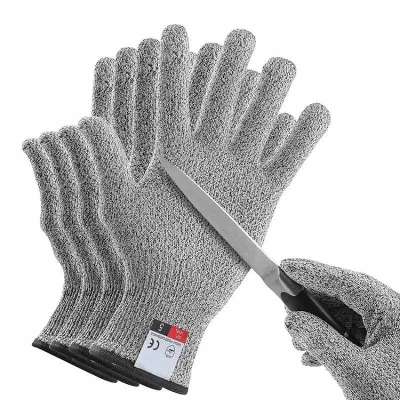 5 Level Safety Anti-cut Work Gloves Cut-Resistant Safety Gloves Anti Cut Proof Gloves Kitchen Garden Butcher  Safety Gloves