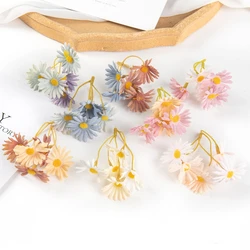 5PCS Artificial Flowers Mini Wedding Valentine's Day Bouquet Silk Daisy New Year Outdoor decora Home Scrapbook Needlework Candy