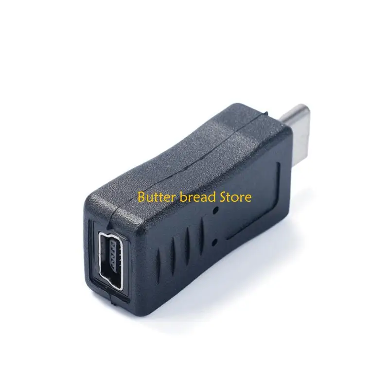 W89C Mini USB fêmea para o adaptador masculino Tipo C Charging and Data Sync Connector