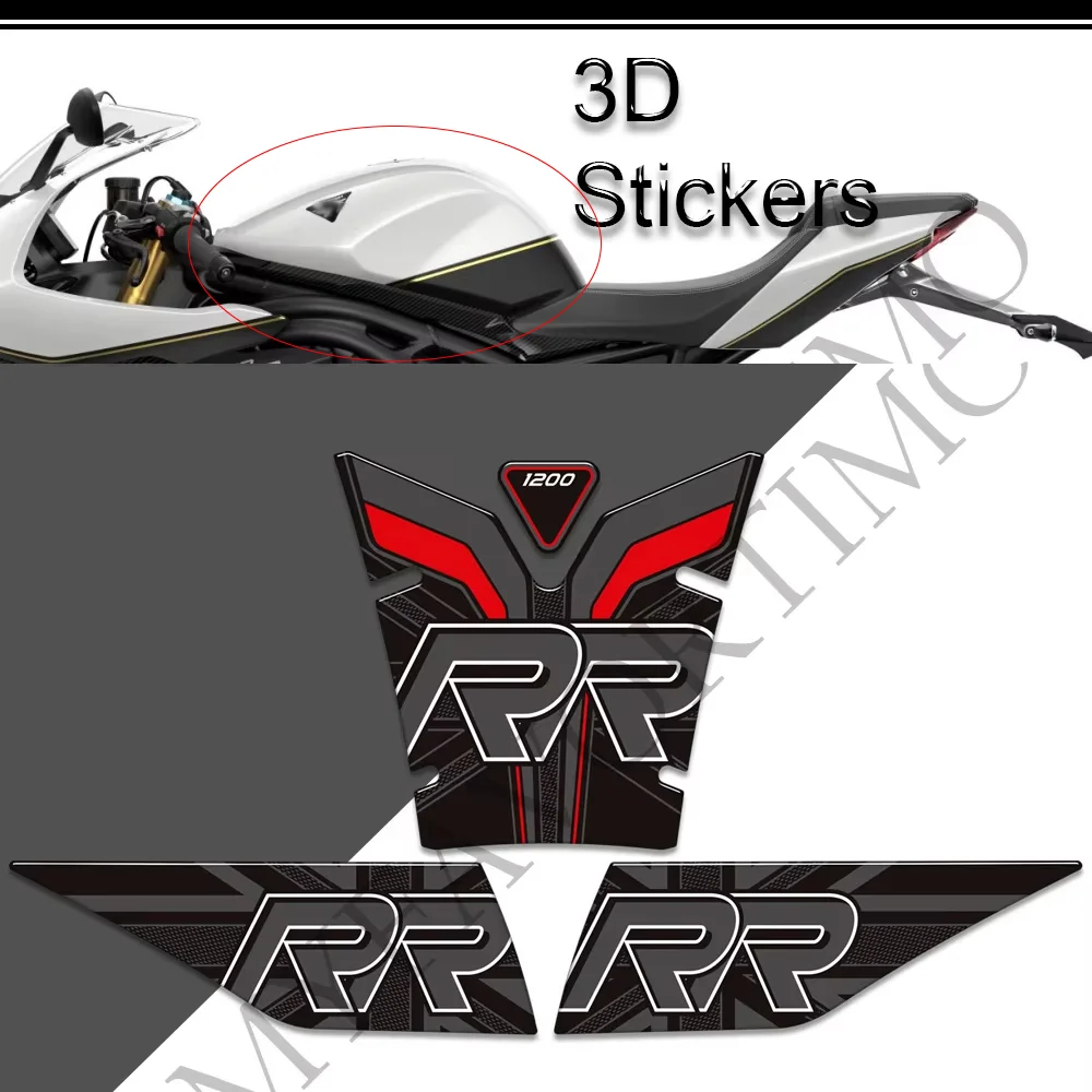 

For Triumph Speed Triple 1200RR 1200 RR Motorcycle Stickers Decals Gas Fuel Oil Kit Knee Tank Pad Grips 2019 2020 2021 2022 2023