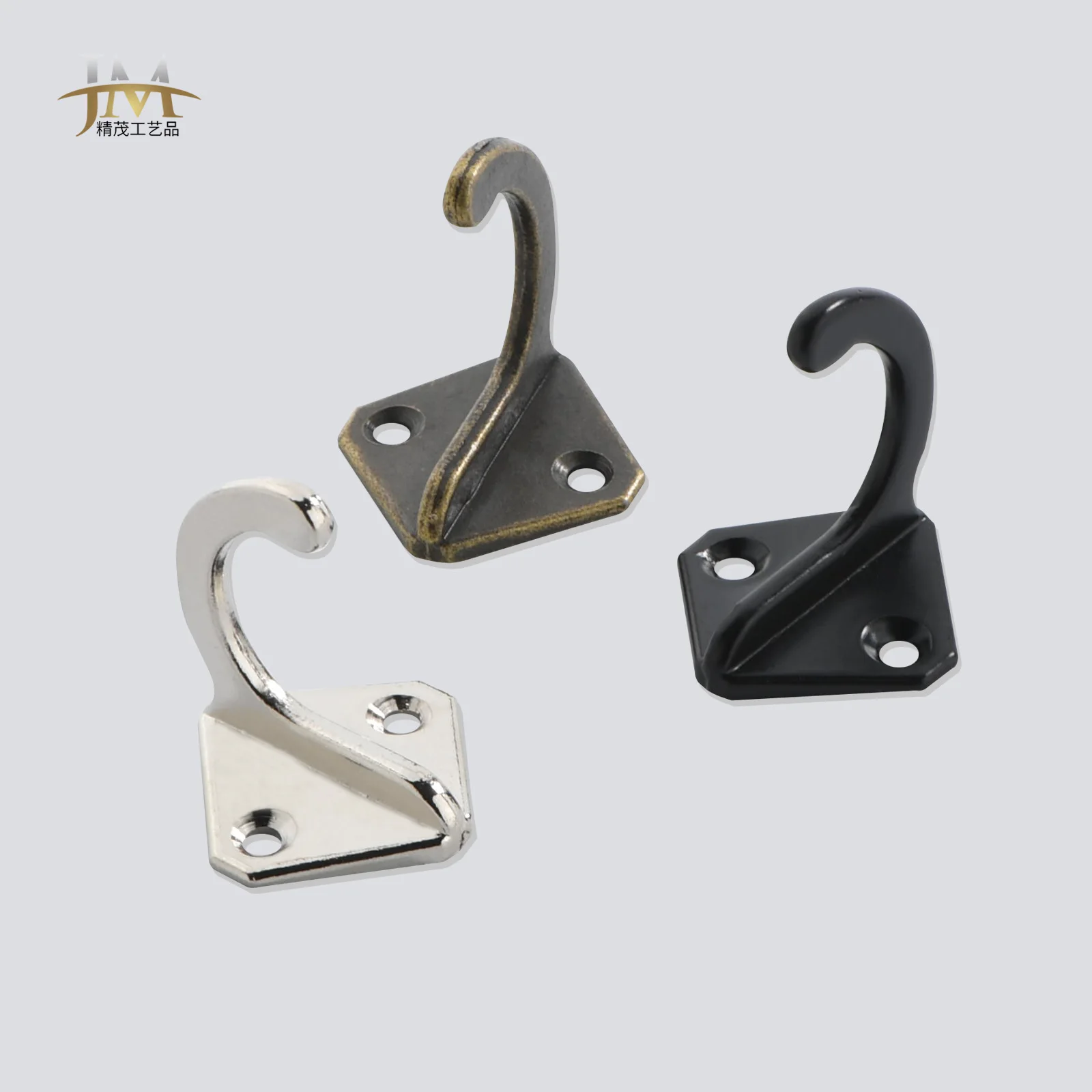 New Chinese retro alloy hanging round hanging single hook clothes cabinet clothes hook finishing hook