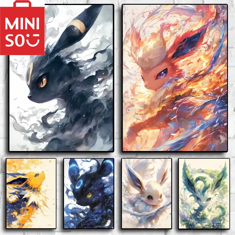 لوحة زيتية MINISO حسب الرقم وسيم لطيف للكبار بيكاتشو ديكور منزلي ديكور غرفة النوم هدية تحسين إطارًا للجمال #1