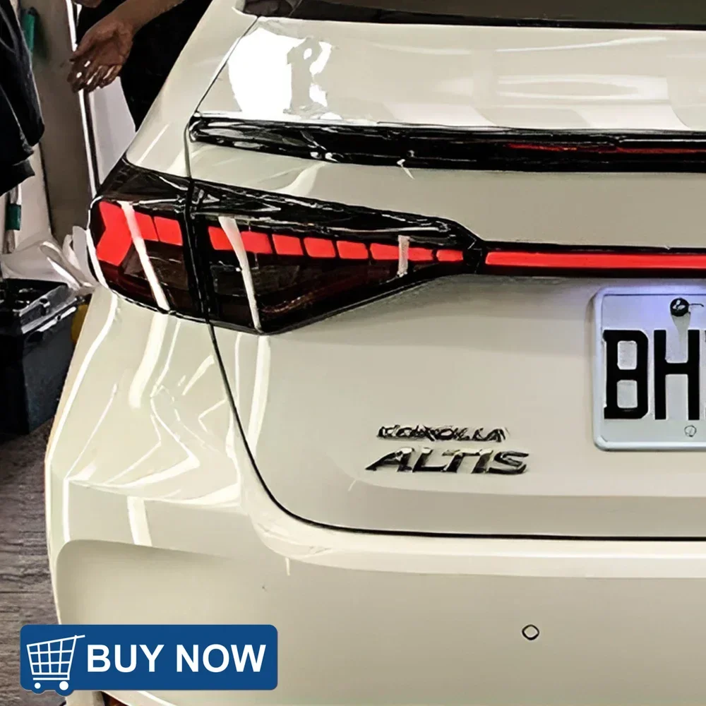 

Авто задний фонарь для Toyota Corolla 2019-2023, светодиодный автомобильный сквозной задний фонарь в сборе, обновленная чешуя дракона, противотуманный тормозной сигнал, аксессуары