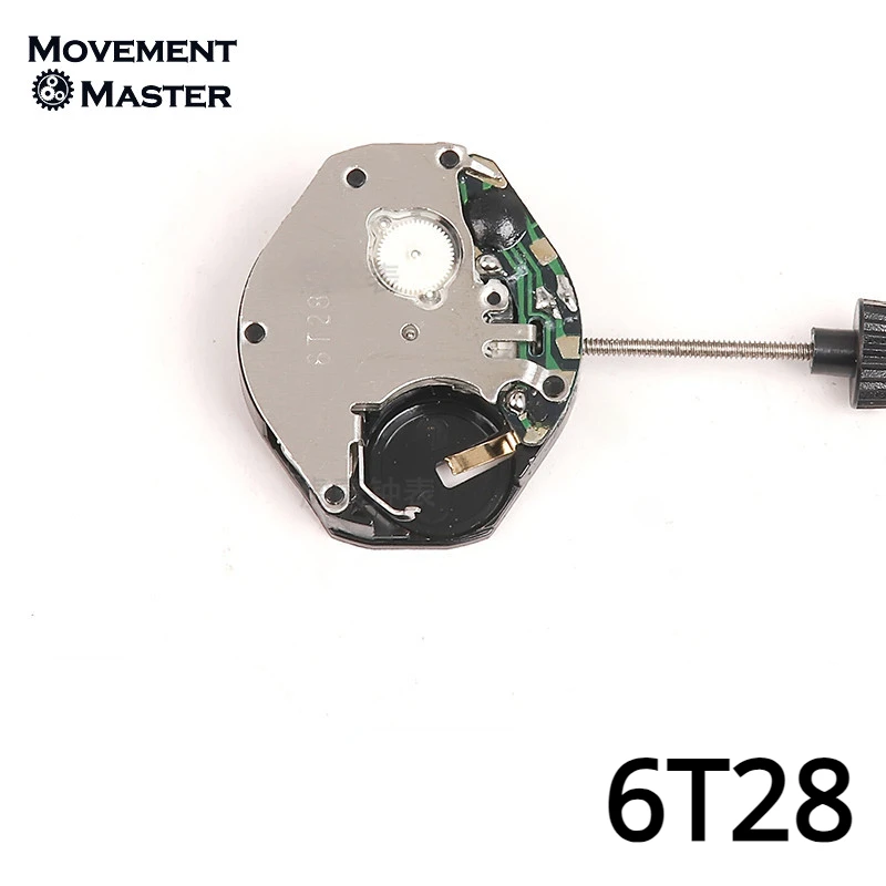 حركة ساعة كوارتز يمكن التخلص منها ، قطع غيار ، حركة ثانية صغيرة ، 6T28 ، 6 نقطة ، جديدة