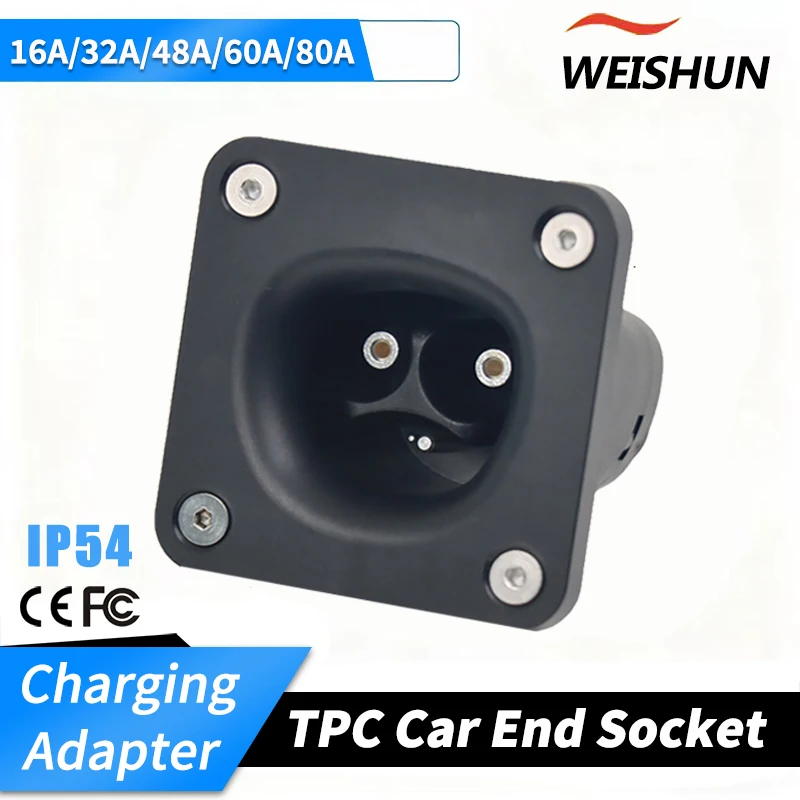NACS Socket Charge 16A/32A/50A/80A NACS Connector Male Socket for NACS Model Y 3 S X EV Socket 0.5M Cables.