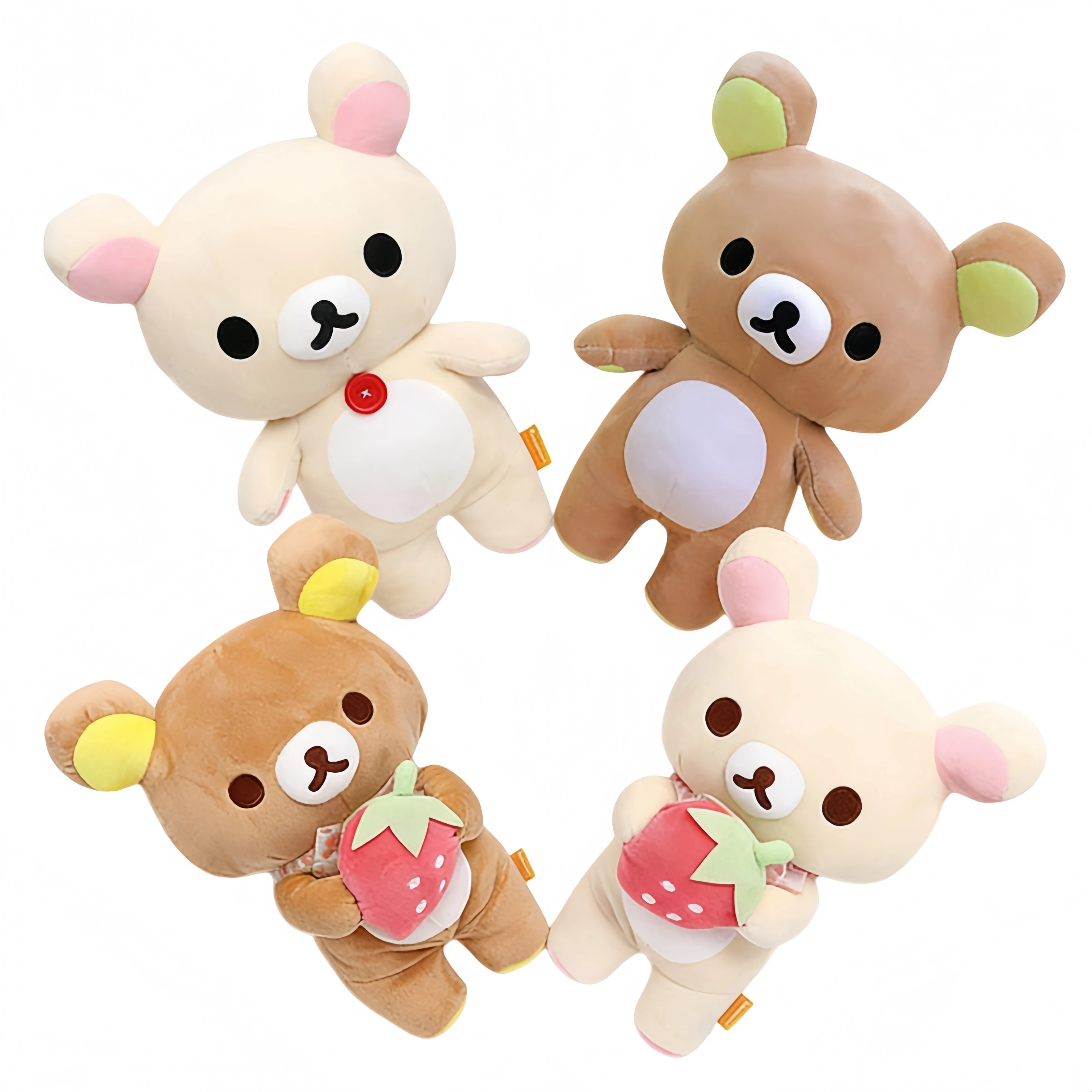 

Adorable a pair of white Rilakkuma Plush Toy Teddy Bear Stuffed Animal Cartoon Korilakkuma Pillow Cushion A gift for girlfriend
