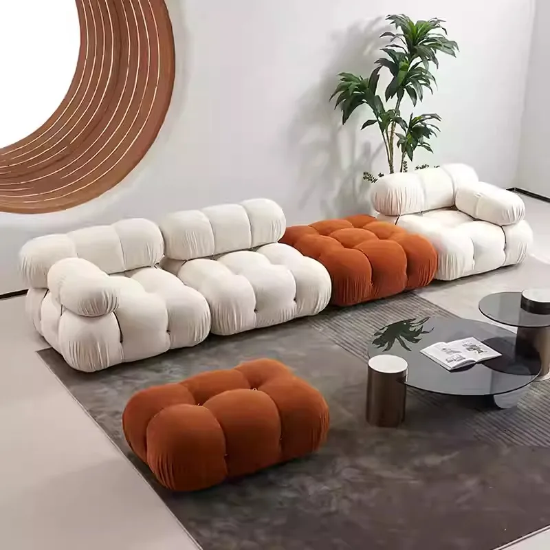 

# Nordic Module Sofa Simple Modern Combination Sofa Furniture Living Room Net Red Pull Button