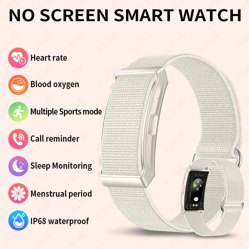 

LIGE No Screen Sport Band Fitness Smart Bracelet Men Women Smart Watch Heart Rate Blood Oxygen Monitor Health Tracker Smartwatch