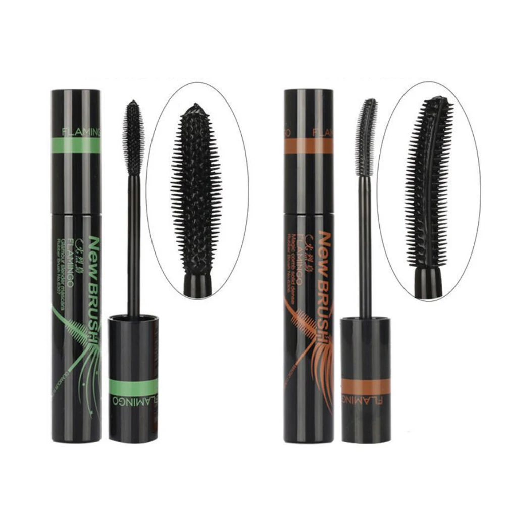 Eye Makeup Mascara Brand Flamingo Magic And Stereo Comb Dense Lengthening Waterproof Easy to Wear Mascara