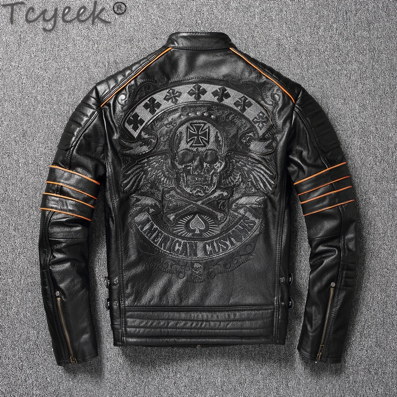 

Genuine Leather Jacket Men 2022 Autumn Winter Cowhide Male Short Motorcycle Leather Jackets for Men Casual Coats Chaquetas Lq493