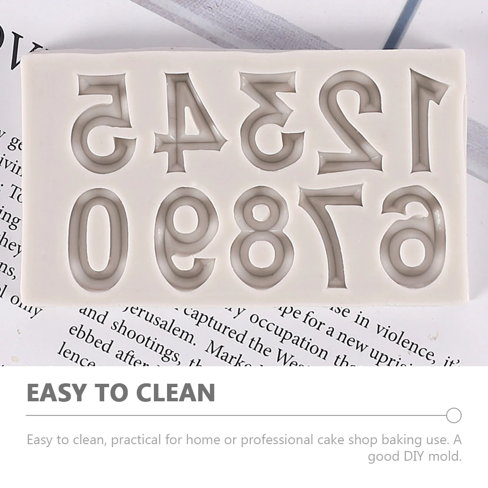 

2Pcs 0-9 Number Silicone Molds for Cake Fondant Chocolate Cookie Baking DIY Tools Silicone 0-9 Mold Number Mold