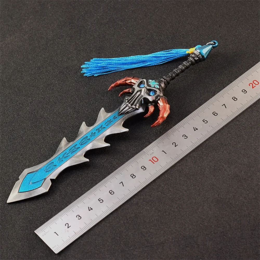 20CM Naxxramas nieumarły zabójca broń World of Warcraft gra peryferyjna w całości z metalu Craft Model Katana kolekcjonerski miecz zabawka dla chłopca