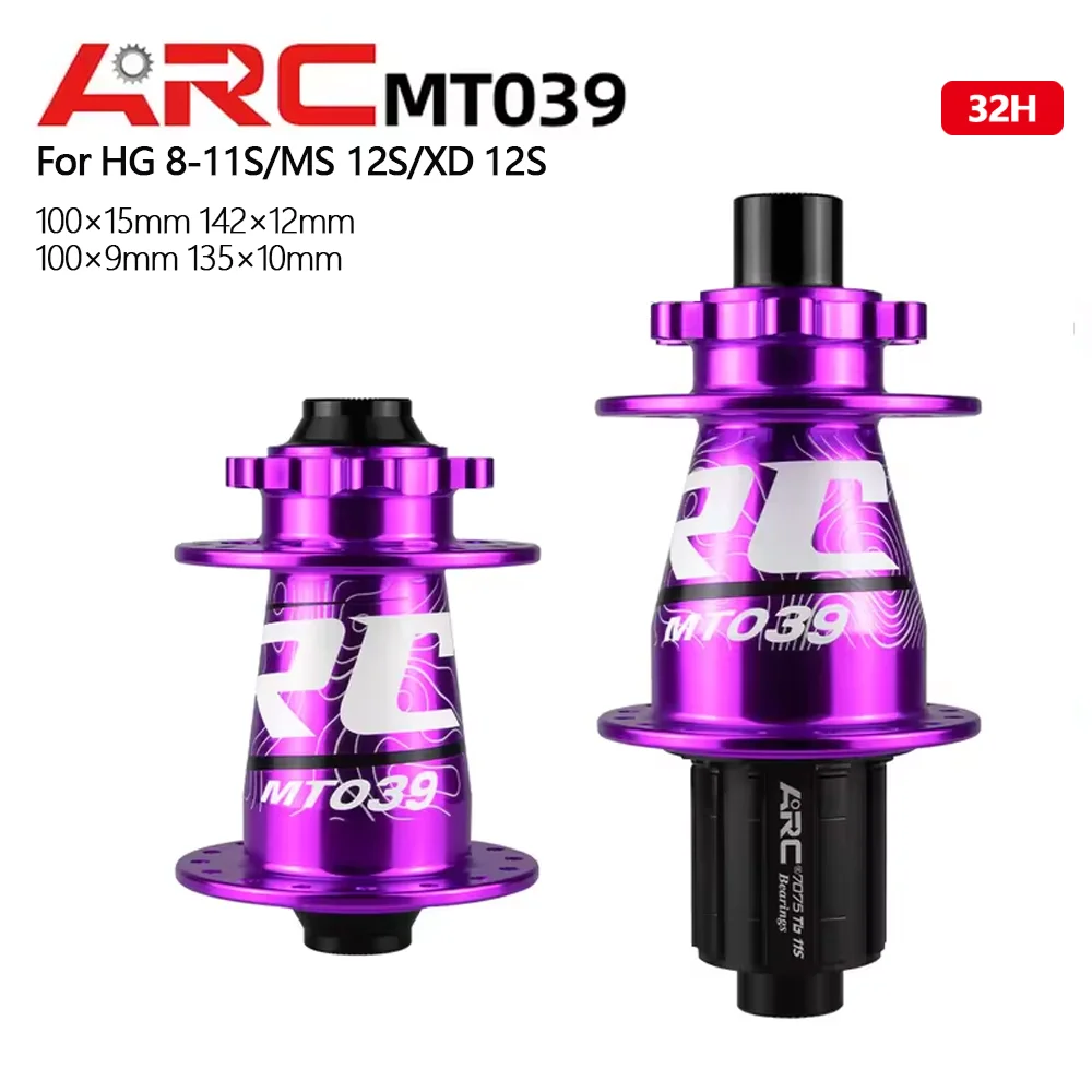 MT039 MTB Mountain Bike Hub 32H 6 Bolts Disc Front Rear Bicycle Hub QR Thru 135mm 142mm HG 8-11 XD MS 12 speed 4 Bearing 6Colors