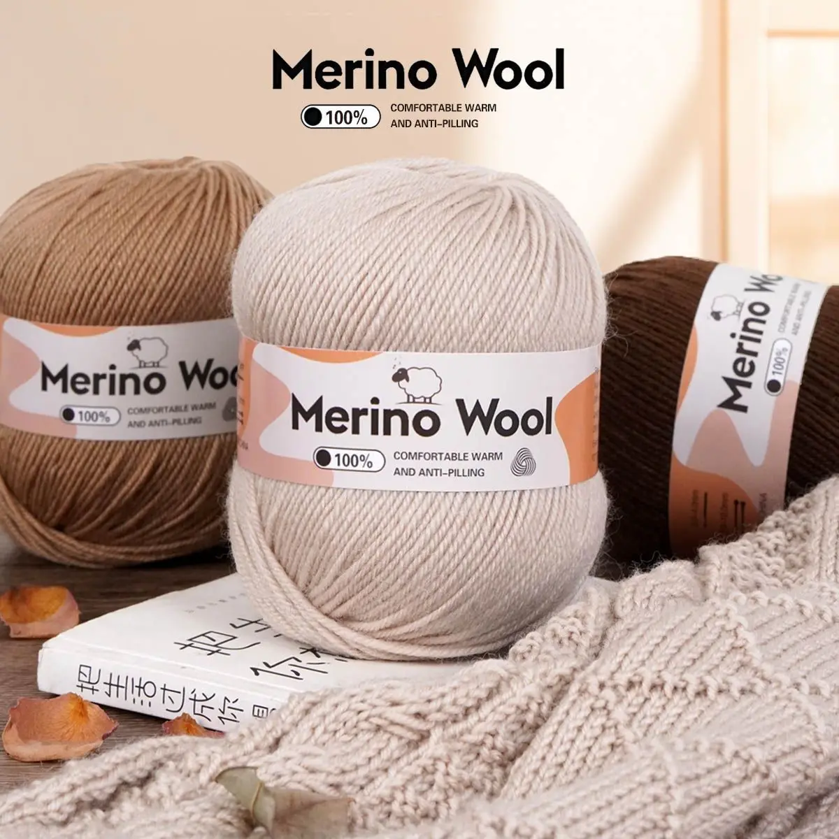 100g 100% Merino Wool Yarn Handmade Wool Yarn Soft Sweater Scarf Hat Woven Baby Yarn