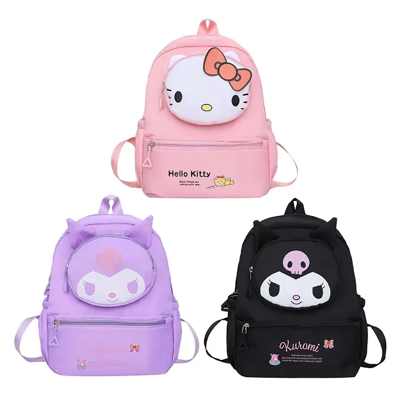 

Sanrioed Anime Hello Kitty Kuromi Large Capacity Backpack Cute Student Stationery Schoolbag Cartoon Shoulder Bag Gift for Friend