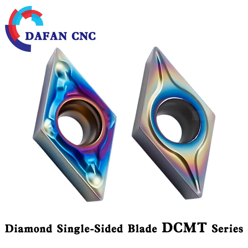 

DCMT070204/070202/08-MV Вставка с ЧПУ с ромбовидным внутренним отверстием, семицветный режущий инструмент из закаленной стали