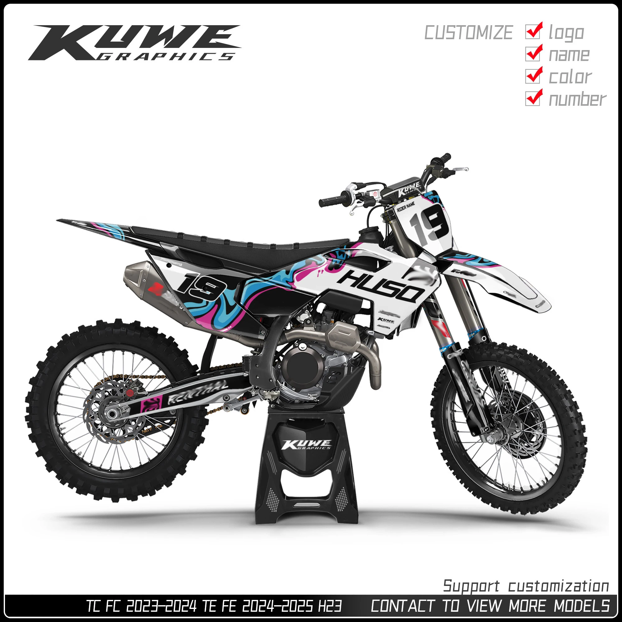 

Подходит для Husqvarna Tc Fc 2023-2024 Te Fe 2024-2025, комплект графических наклеек, наклейка