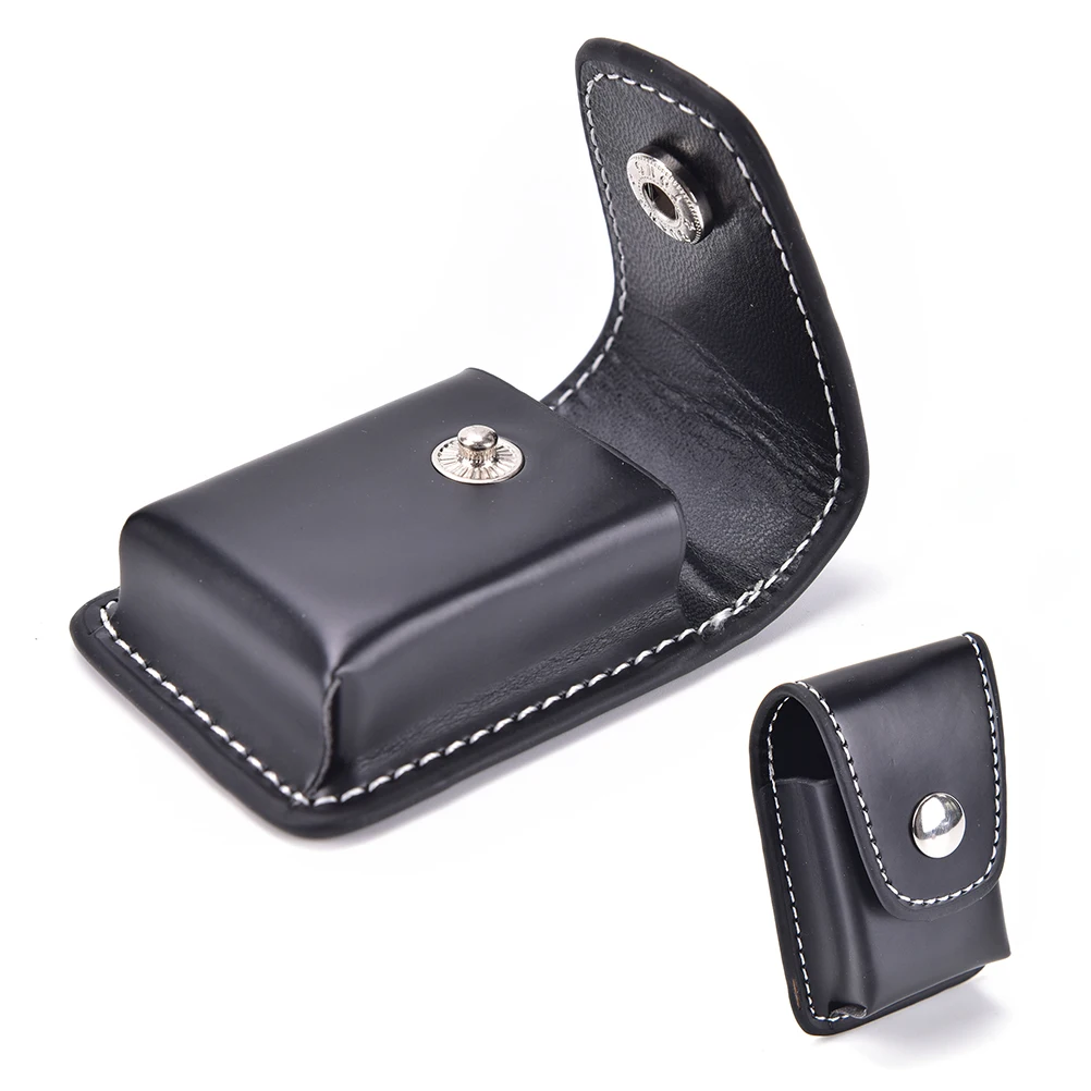 1PCS Black Windproof Cigarette Lighter Pouch Case Box Holder With Belt Loop Waist Bag