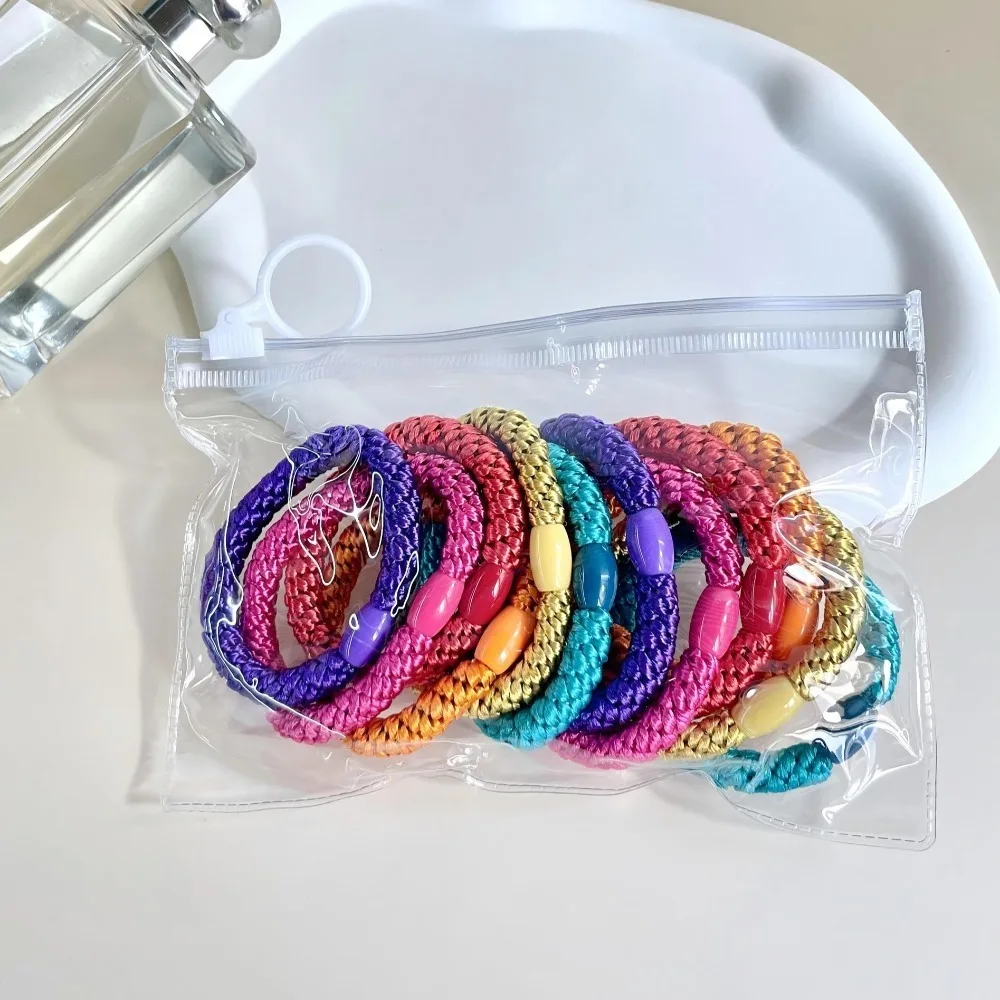 

12pcs/set Colorful Hair Rope Set High Quality Hair Ties Ponytail Holders Hair Accessories Nylon Elastic Rubber Band Performance