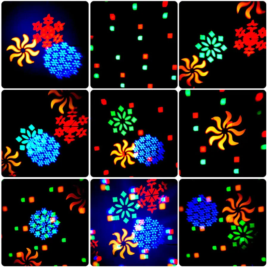 Nuovo 3IN1 RGB LED Fascio Modelli Proiettore DJ Luce da discoteca Party Dance KTV Shop Effetto stroboscopico LED Stroboscopico Lampada da palcoscenico natalizia F19D2