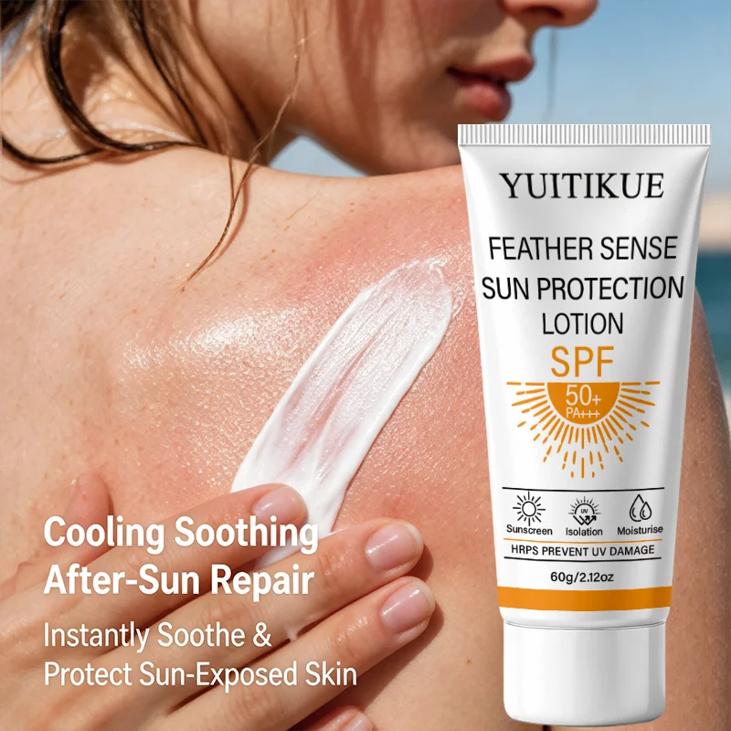 YUITIKUE SPF50+ PA++++ Sunscreen Lotion 60g Feather Sense Light Texture Moisturizing UV Protection Prevent Sun Damage