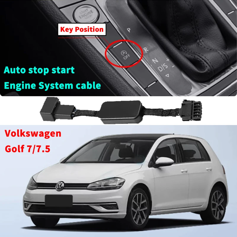 For VW Volkswagen Golf 7 7.5 Vento Fox Car Automatic Stop Start Engine System Off Device Control Sensor Plug Stop Cancel