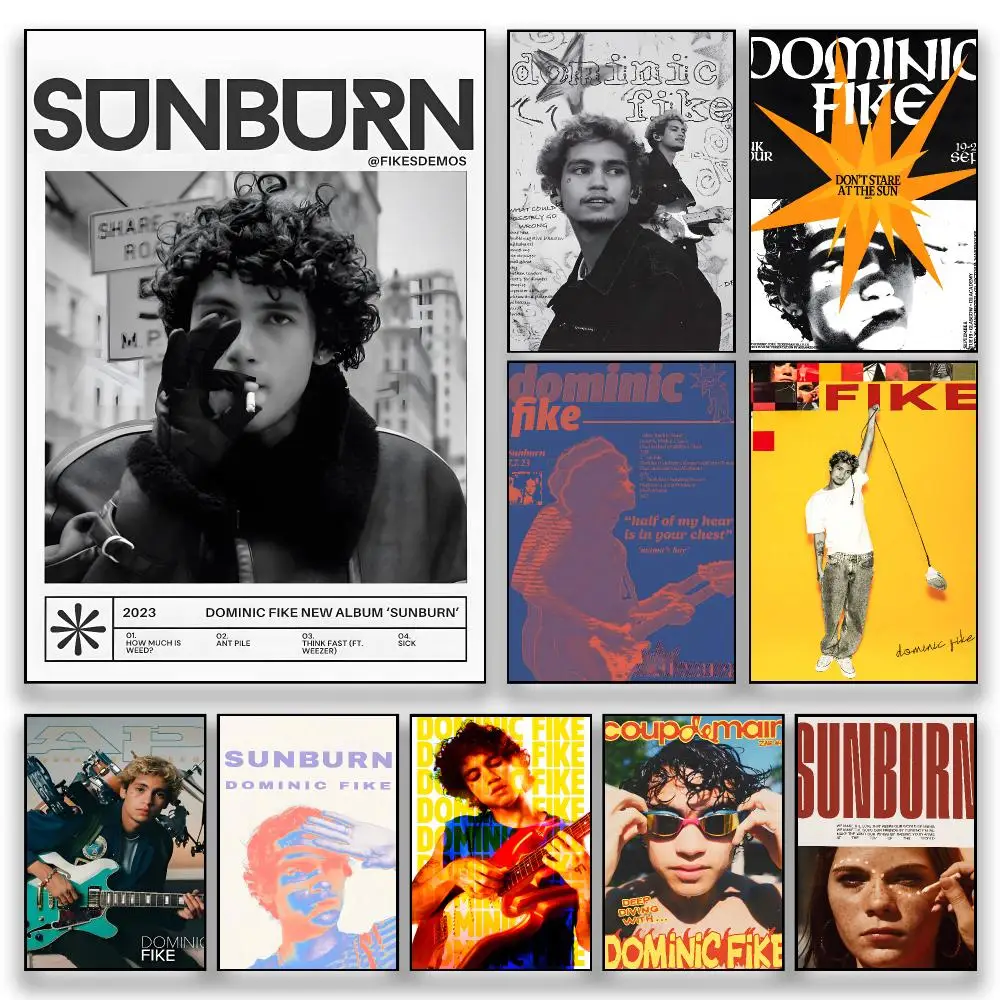 Music D-Dominic Fike Iconic Singer Band Rock Indie Poster HD Wall Decor for Bedroom Living Room Dorm Bar Cafe Gift