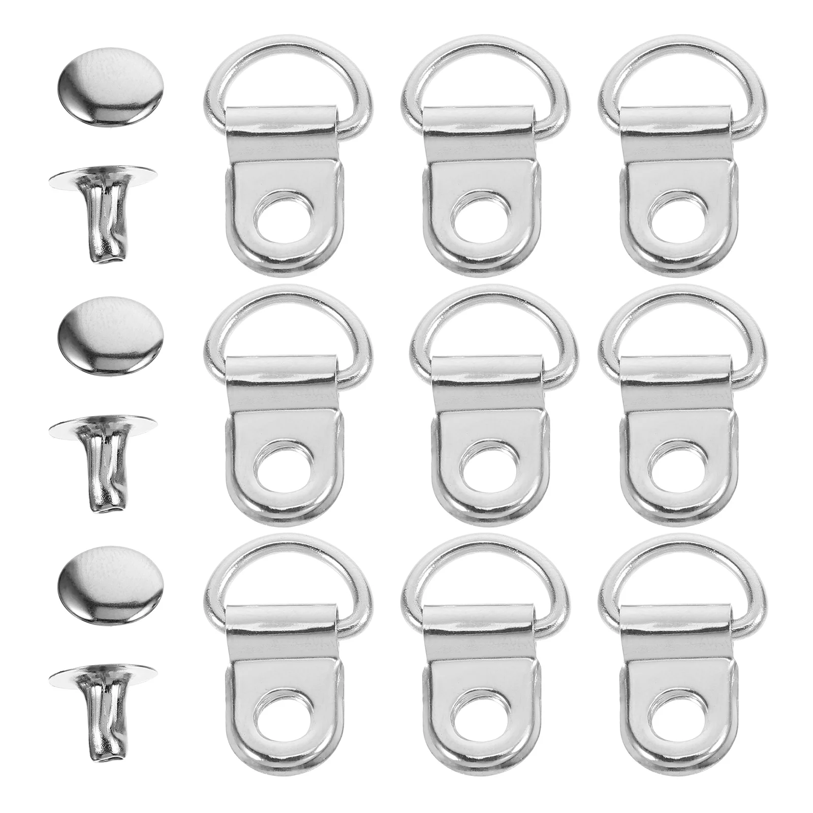 

30 Sets Carabiner Shoelace Accessories Handbag Button Shoes Buttons Stainless Steel Buckles Reusable Detachable Bag Crafts
