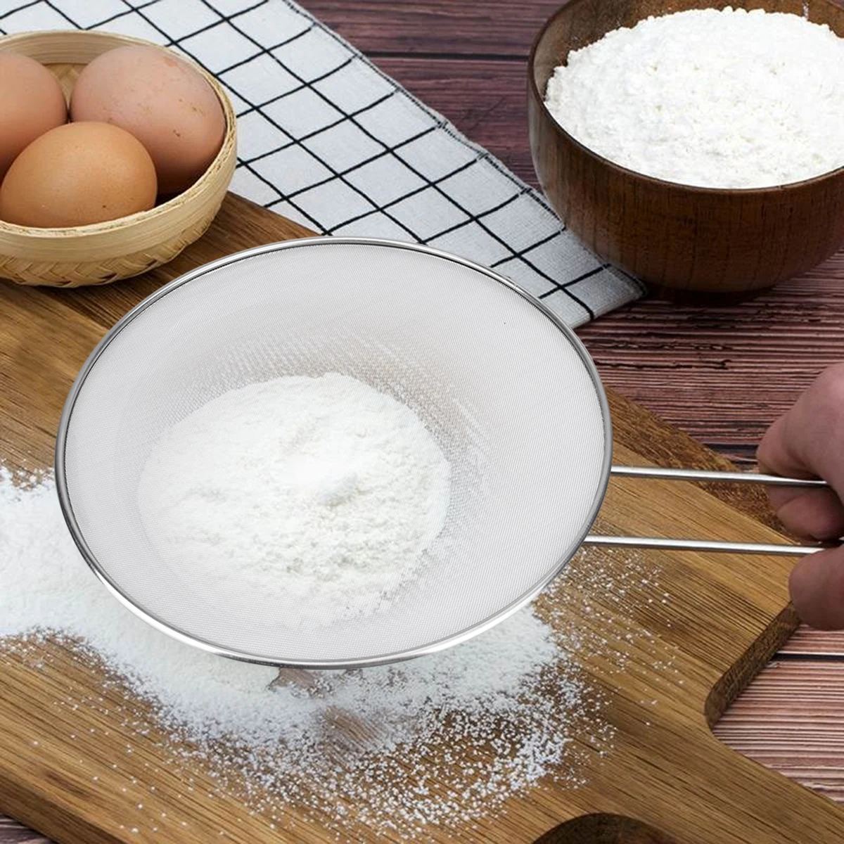 

Oilproof Mesh Screen Filter Round Fried Tool Stainless Steel Deep Fry Basket Handle Kitchen Utensil Fries Wings Snacks