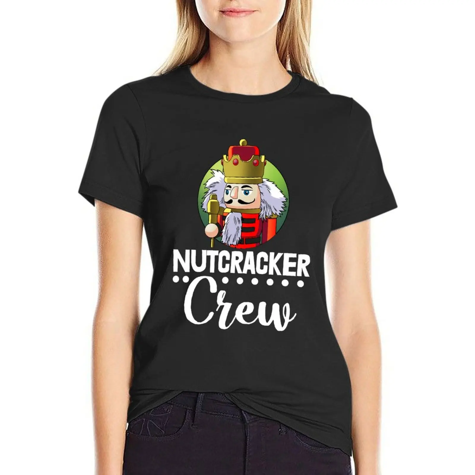 Nutcracker Crew T-Shirt female aesthetic clothes Blouse workout shirts for Women loose fit