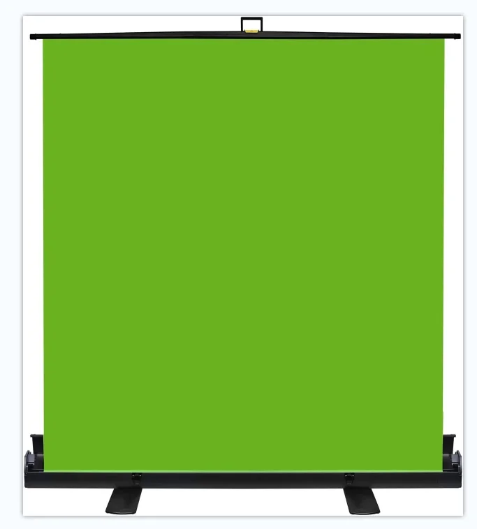 2x2.5m Auto Pull Up Photography Green Screen Collapsible Chroma Key Panel Backdrop Big Size  for Studio Live Game