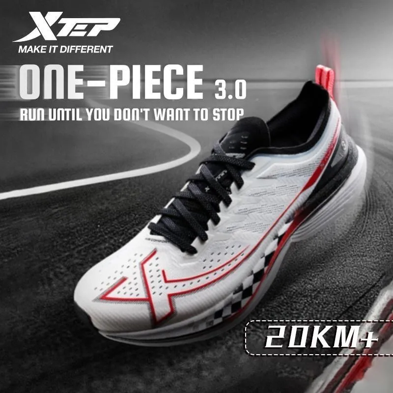 Męskie buty do biegania Xtep One Piece Model 3.0 2025 Wiosna Wygodne stabilizujące poduszki Odbijające trampki wyścigowe 875219110030