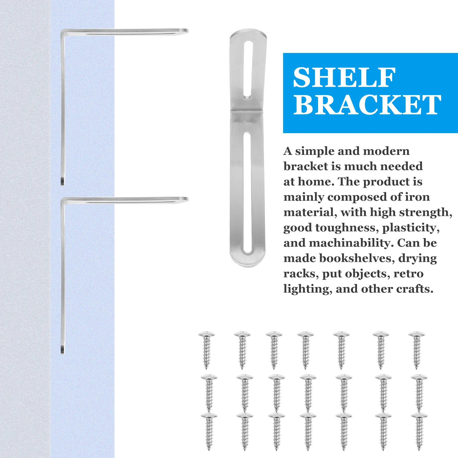 

10 Pcs Heavy Duty Stainless Steel Corner Brackets L Angle Shelf Supports Furniture Reinforcement Lightweight Durable