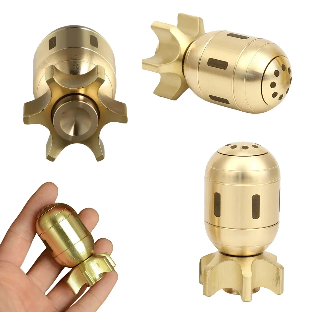 New Small Bomb Fingertip Gyroscope Toy Brass EDC Rotator Adult Autism Hyperactivity Disorder Decompression Toy Children Fun Gift