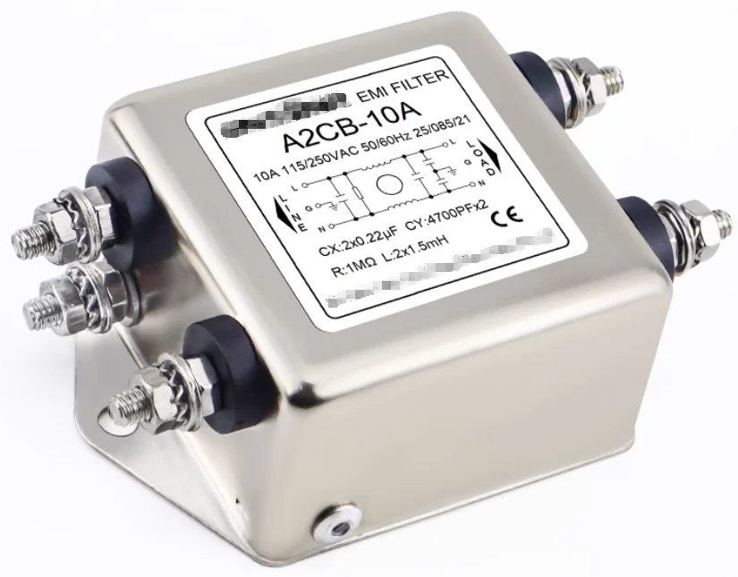 Single phase AC power filter for electromagnetic signal frequency purification EMI A2CL-6A A2CL-10A A2CL-20A A2CB-6A A2CB-10A A2