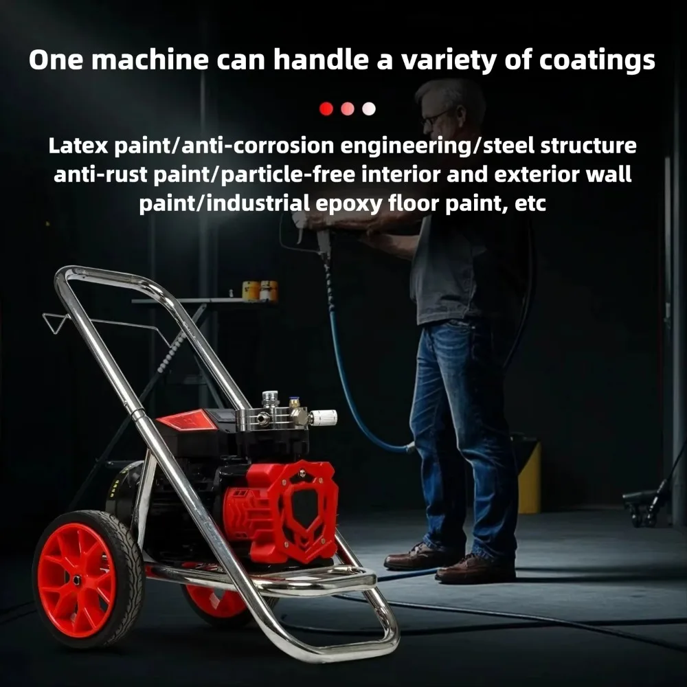 High Power Mini Electric Airless Paint Sprayer Special For Latex Paint Oil Coating Color Steel Tile Spraying Construction Work